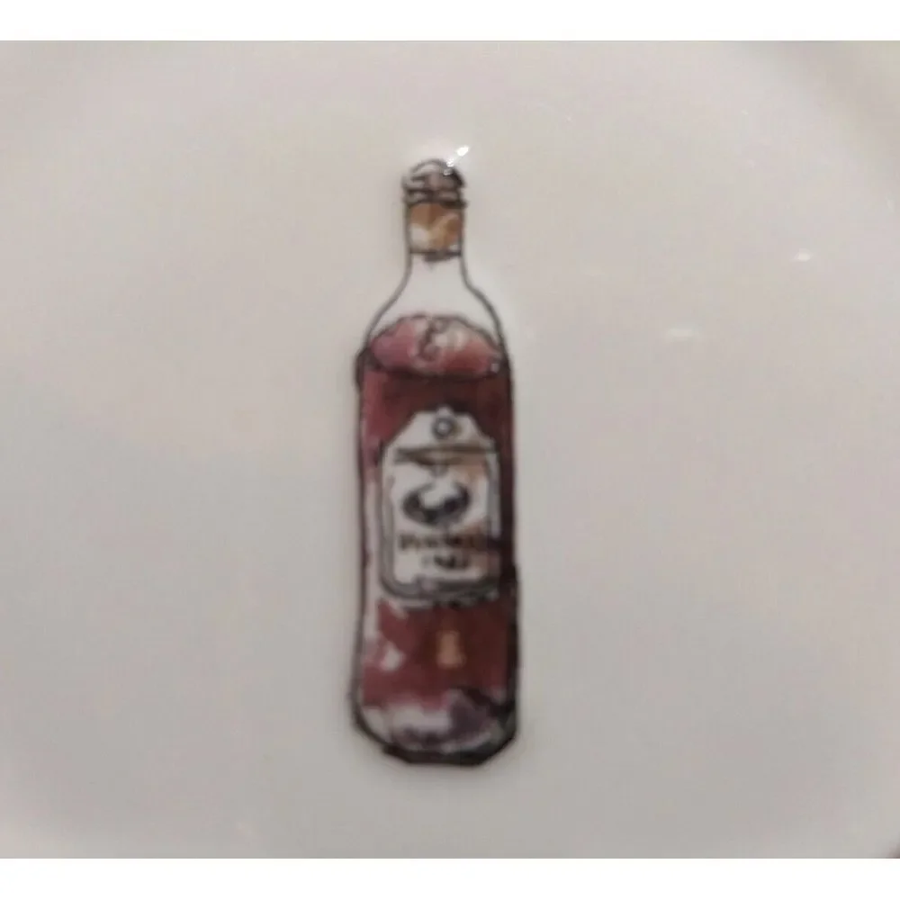 Williams Sonoma Appetizer Canapé Cheese Plates WINE BOTTLE‎ SERIES Set of 4